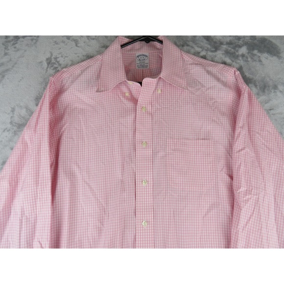 Brooks Brothers Shirt Mens 16-35 Regent Non Iron Gingham Check Dress Shirt - Picture 1 of 8